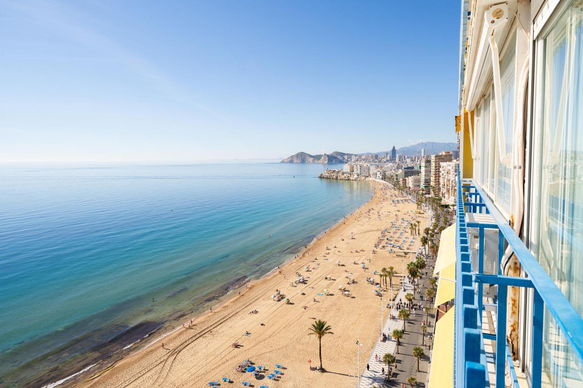 Primera línea playa levante Benidorm Exterior foto
