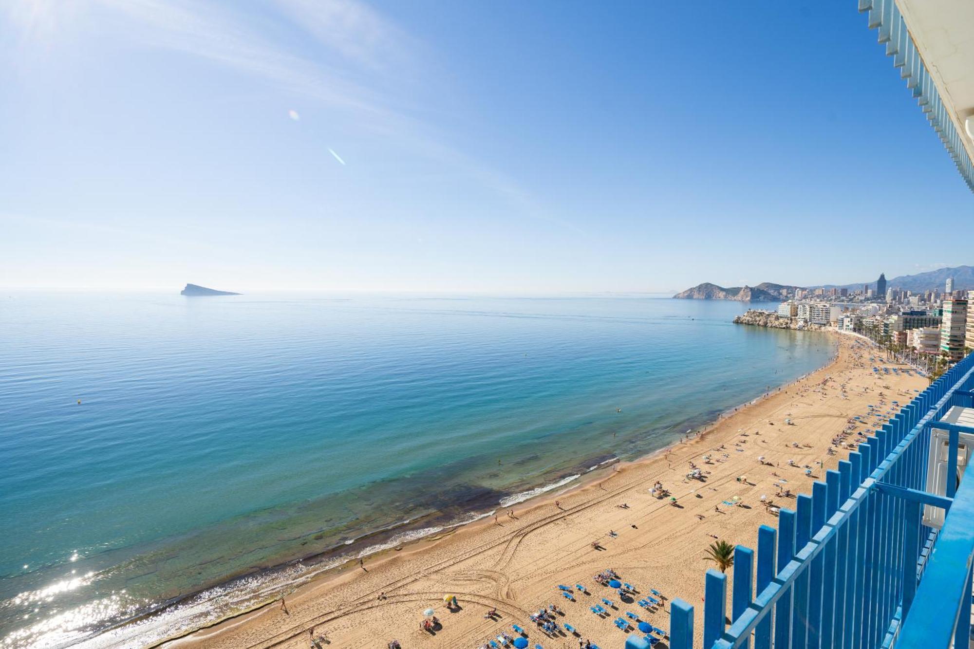 Primera línea playa levante Benidorm Exterior foto